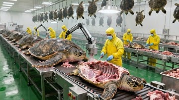 Inside the Turtle-Leather Factory: How Raw Turtle Skin Becomes Luxury Fashion (Full Process)