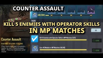 Kill 5 Enemies with Operator Skills in MP Matches Call Of Duty Mobile Task Complete