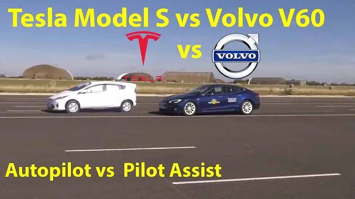 Tesla Model S Autopilot vs Volvo V60 Pilot Assist , Adaptive Cruise Control (ACC) test
