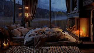 Rainy Lake Serenity: Cozy Bedroom Ambience for Deep Relaxation and Sleep