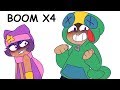 Boom x4 meme bawl stars leon x sandy