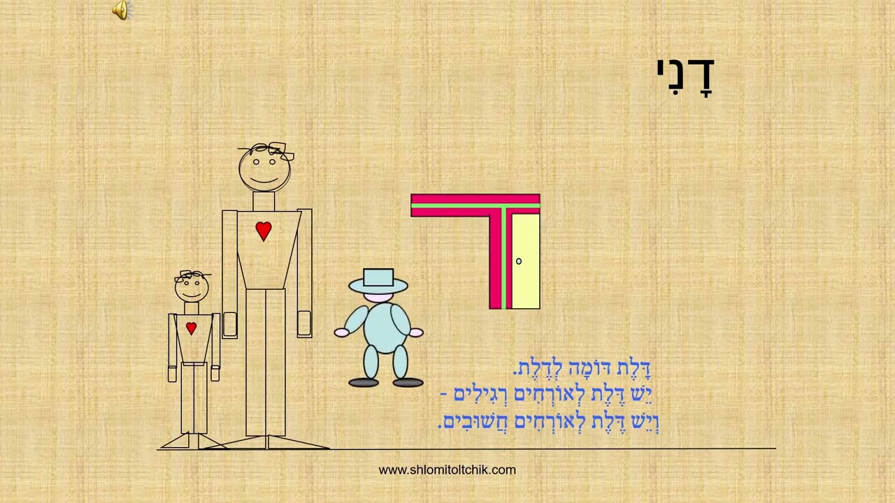 שיעור קריאה 5 בשיטת שלומדים, סימן הניקוד פתח, האות דלת