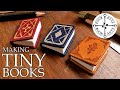 Making tiny books  fully functional leatherbound books in miniature