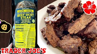 Sesame Teriyaki Beef Skirt Steak  Trader Joe’s Product Review