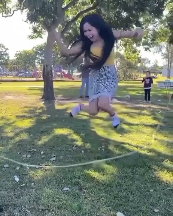 Her panties fell in public while jumping π #shorts