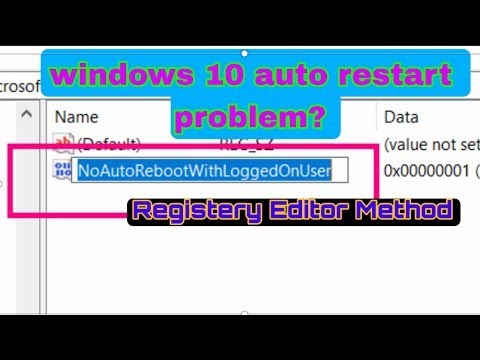 registry editor windows 10  Update New  auto restart problem windows 10 | auto restart | regedit | registry editor