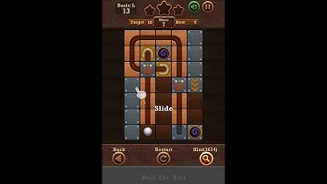 Roll The Ball Slide Puzzle 2 - Moves Basic L Level 13 Walkthrough