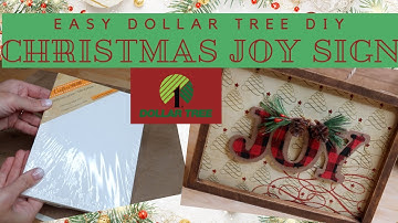 Dollar Tree Christmas Crafts | Reverse Canvas | High End $2 DIY | Farmhouse DIY