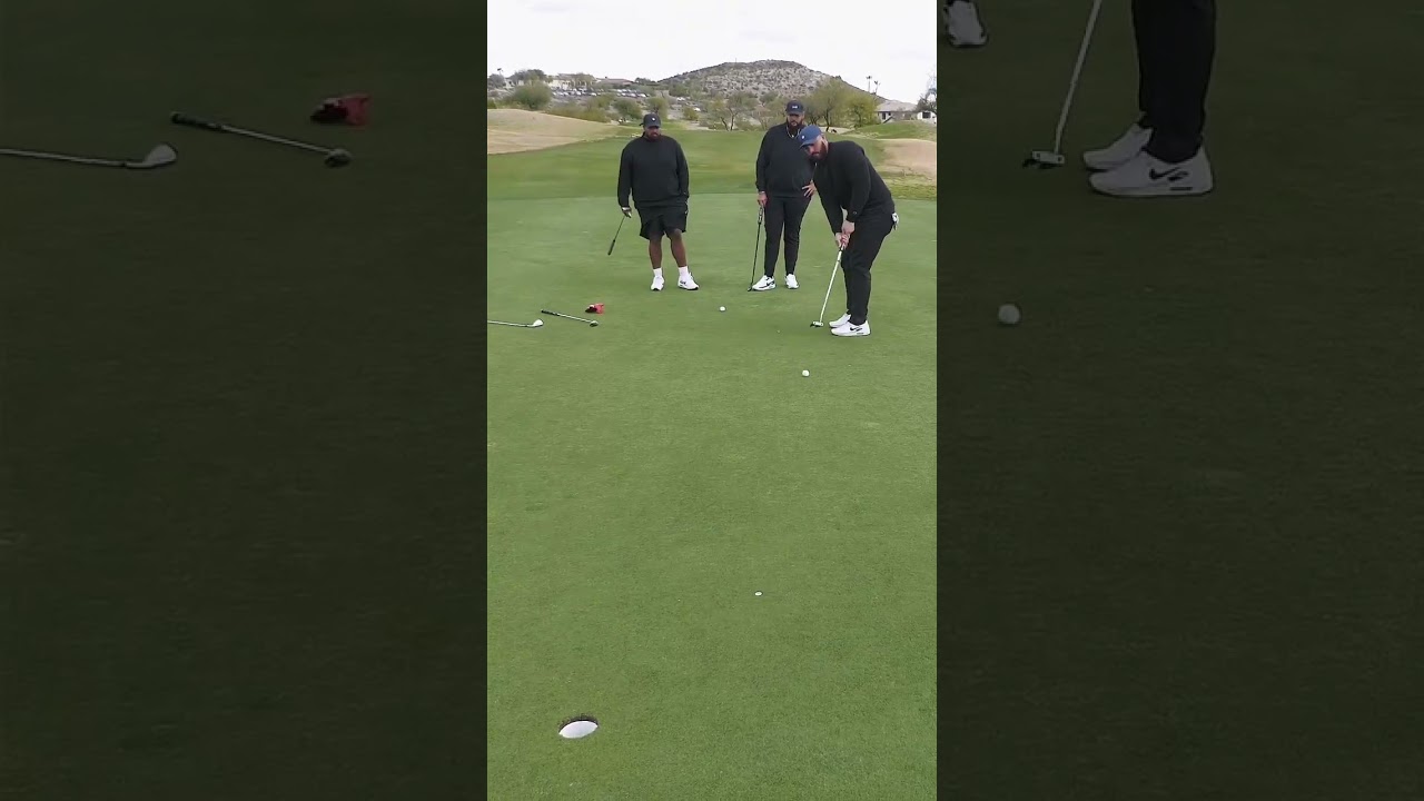 This is why you should never let your Golf scramble teams “line guy” go last 😂. 