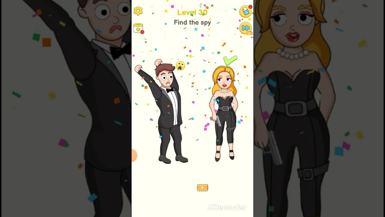 delete puzzle: brain games - level 30 find the spy 