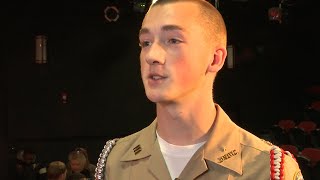 WEB EXTRA: JROTC students inspired by Marines promotion