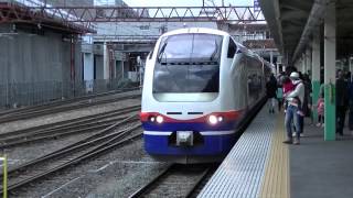 E653系1100番台H‐201編成特急しらゆき4号上越妙高行新潟発車【ミュージック音あり】