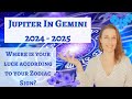 Jupiter transit in gemini 2024  2025 astrology  your luck explained for this year  all signs