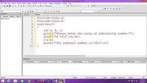 Subtracting Two integer numbers using C program