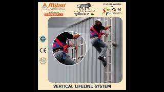 SS 316 Grade StainleSS Steel Black Vertical Lifeline System , For Fall Protection