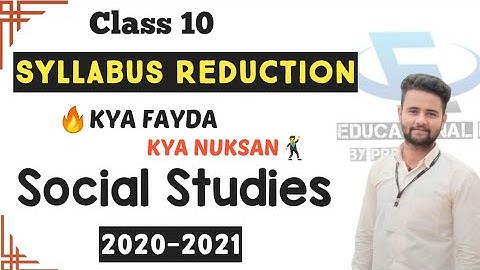 CBSE Syllabus Reduction 2020-21 | Social Studies Final Syllabus | Class 10 | Detailed Analysis