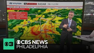 Tornado warning issued for New Castle County Delaware Friday night