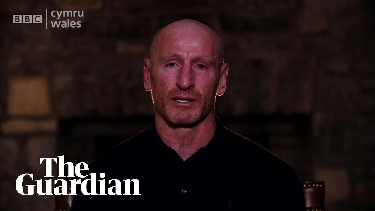 Rugby star Gareth Thomas chats to shoe designer Christian