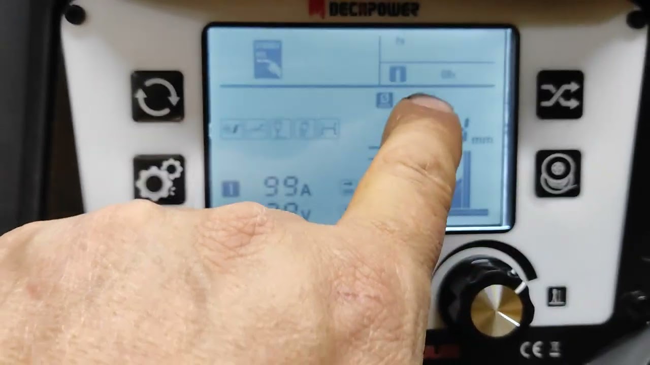 Decapower Ultramig 230 pulse display 