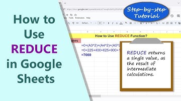 Google Sheets | REDUCE | Function | Returns Single Value | LAMBDA | Example | Spreadsheet | Tutorial