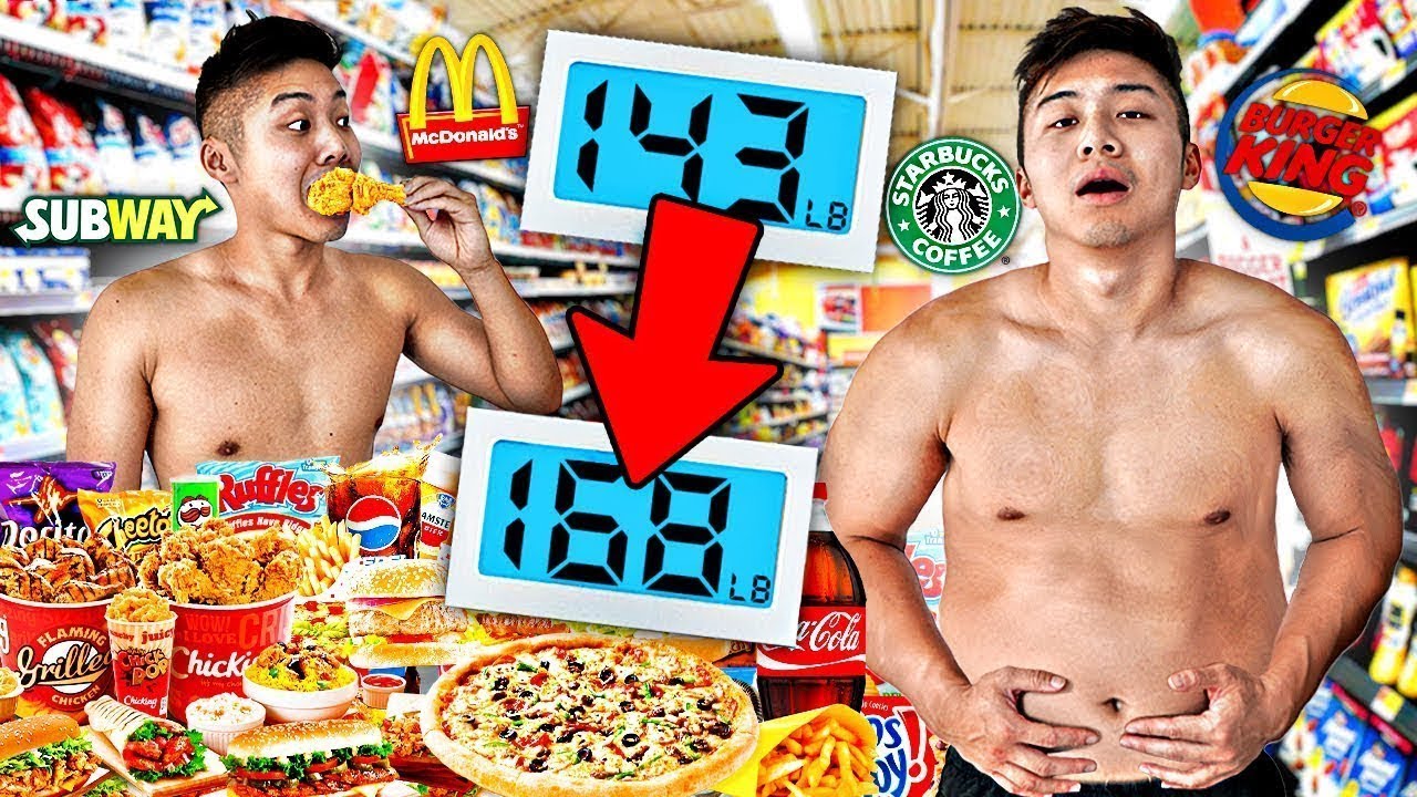 ONLY Eating Weight Gain Foods For 24 HOURS
