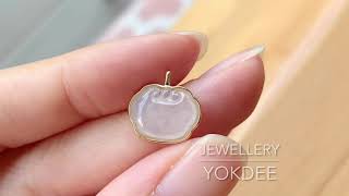 Icy A-Grade Jadeite Bespoke Ruyi Pendant No.171734