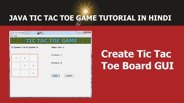 Java GUI Tic Tac Toe Game Tutorial - 5 - Creating Board & Other User Interface - Hindi