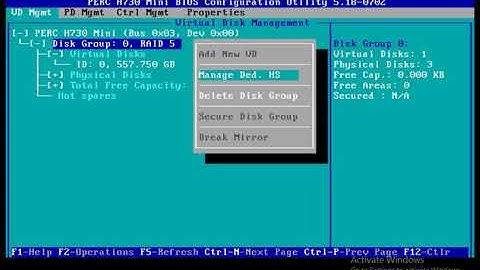 Dell Power Edge R730 raid 5 configuration