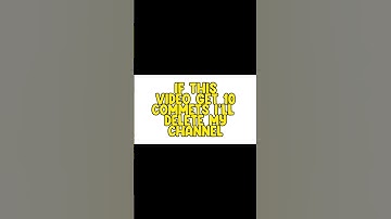 If this video get 10 comments I’ll delete my channel #shorts