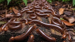 Red millipedes gather