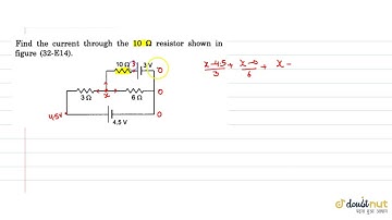 Find the current through the `10(Omega)`resistor shown in figure.