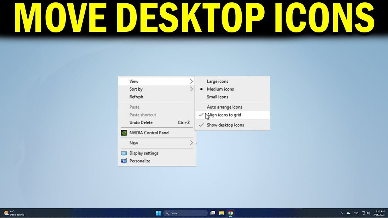 How To Move Desktop Icons Anywhere in Windows 11/10 - YouTube