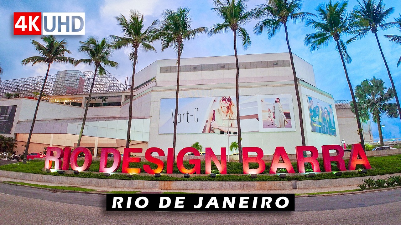 Inside an Elite Mall in Rio 🇧🇷 Rio Design Barra Walking Tour 【 4K UHD 】