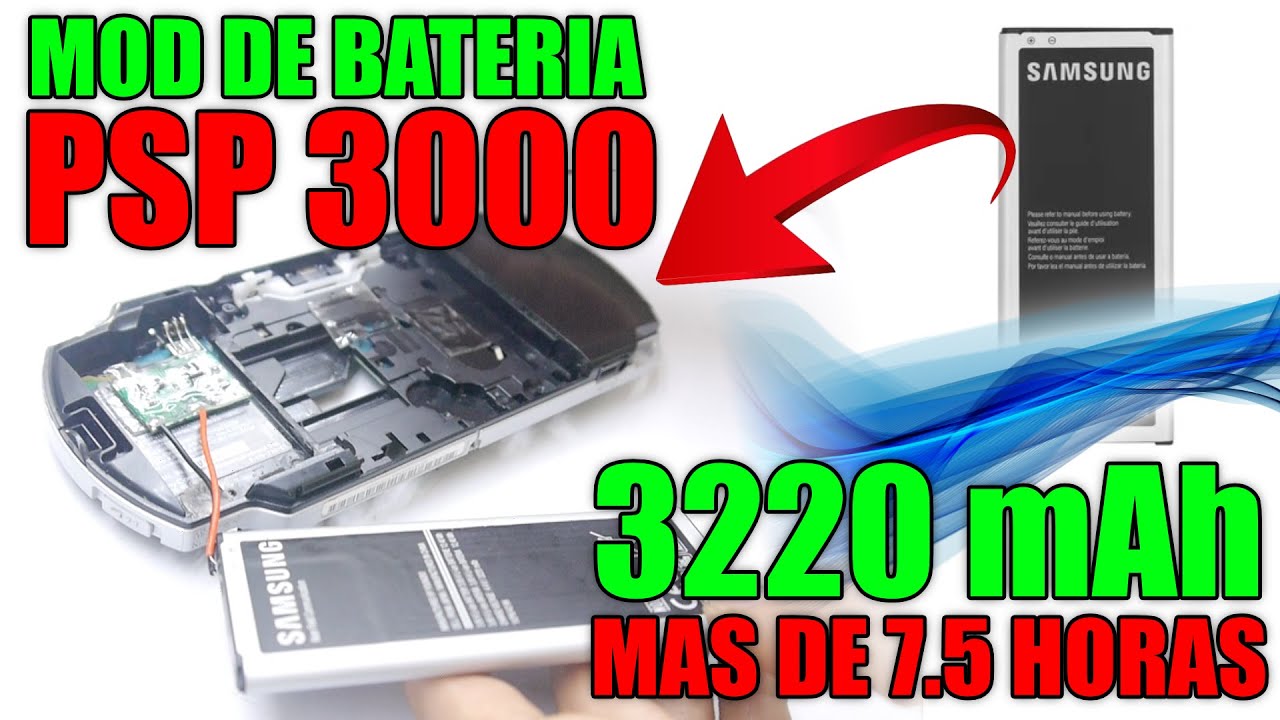 MOD DE BATERIA DE PSP, detallado 3220mAh 7 horas - Mundo Yakara