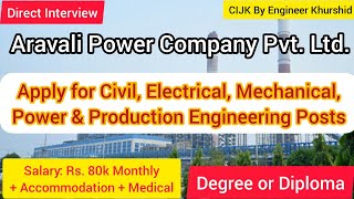 APCPL Recruitment। Aravali Power Plant। Civil Jobs। Electrical Jobs। Power Plant Jobs in India