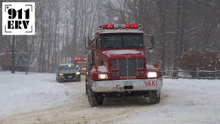 Epsom and Pittsfield Fire Trucks Responding + Barnstead Police