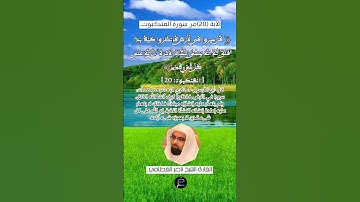الآية (20)من سورة العنكبوت.... القارئ الشيخ ناصر القطامي.