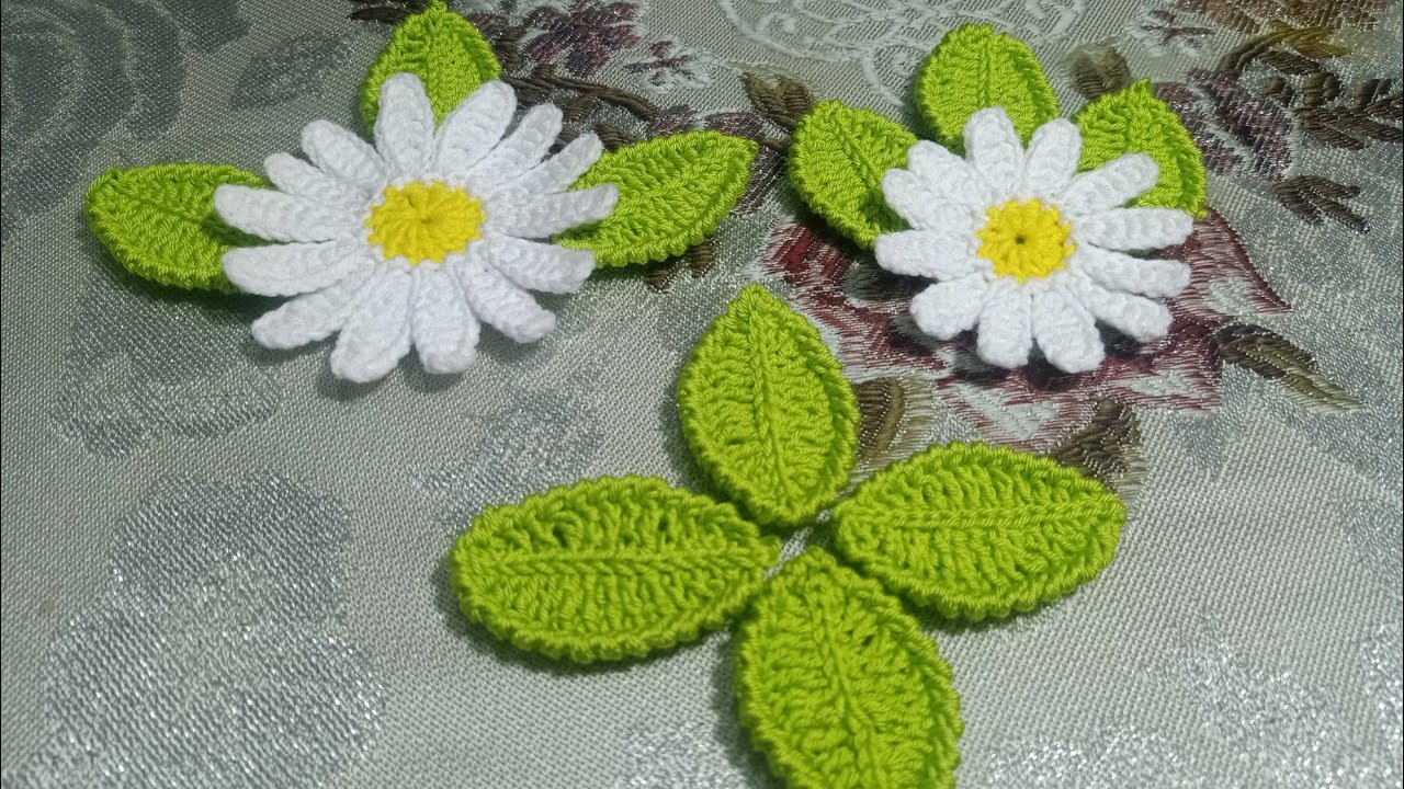 طريقة عمل ورق الشجر بالكروشيه