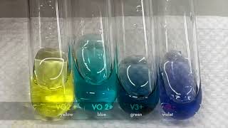 Variable oxidation states of vanadium-containing species