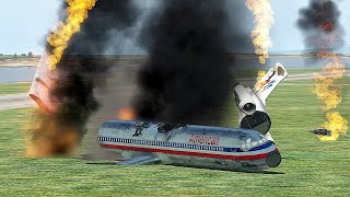 MD-80 Broke into Pieces After Crashed Emergency Landing on Motu mute Bora Bora islands [XP 11]