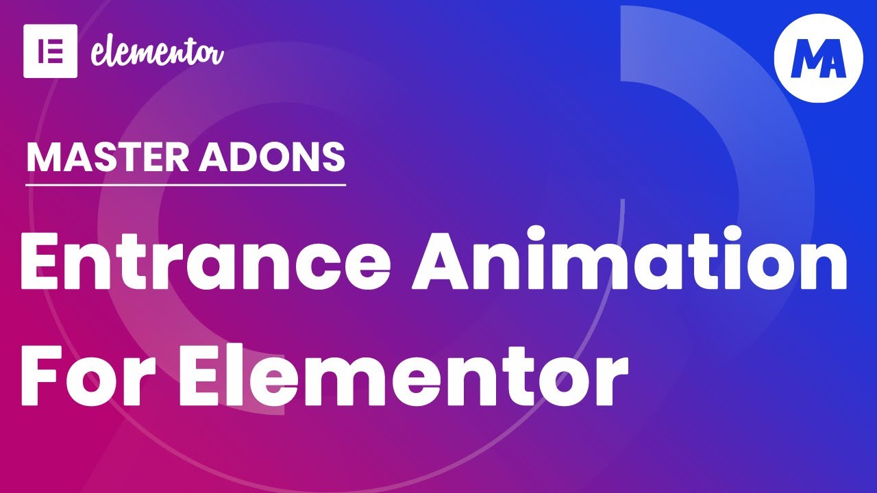 Entrance Animation For Elementor Tutorial - YouTube