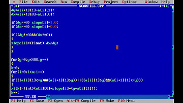 implementation of scan line polygon filling algorithm