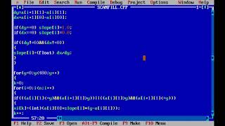 implementation of scan line polygon filling algorithm