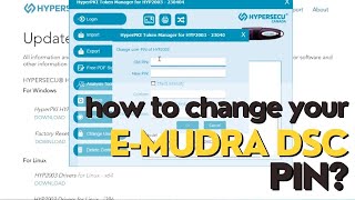 How can you change your E-Mudra DSC Token PIN?