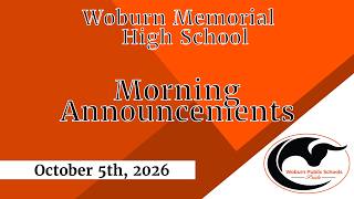 WMHS Morning Announcements 10/5/2026