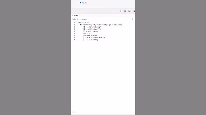 Leetcode #500: Keyboard Row #python #leetcode #coding #programming #leetcodeing #leetcodechallenge