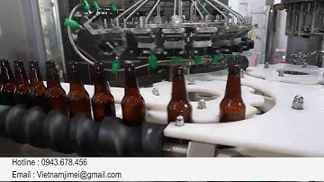 Máy chiết rót Chai thủy tinh, Bia chai tự động