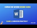 Curso de Word desde 0: Clase 6 - Ejercicio Práctico 1