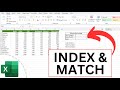 Excel - INDEX and MATCH