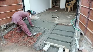 How to make concrete Ramp at main entrance gate | amazing work -using by concrete / easy method